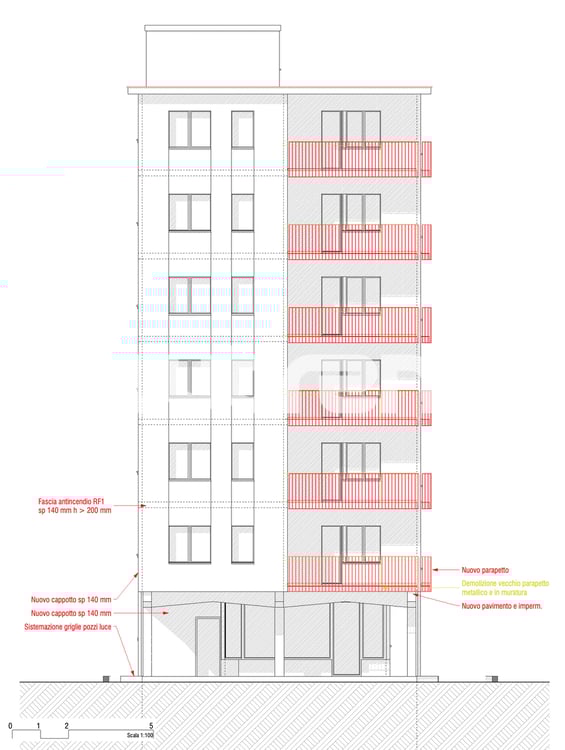 Mendrisio, palazzina a reddito in centro città con magazzino, 13 box a 8