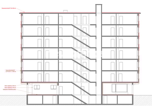 Mendrisio, palazzina a reddito in centro città con magazzino, 13 box a 5