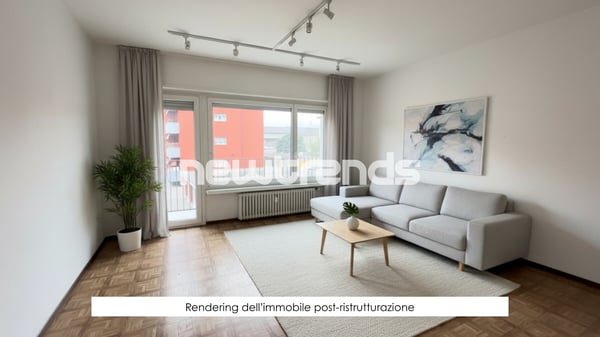 Mendrisio: palazzina a reddito con magazzino, 13 box e 5 posteggi este 4
