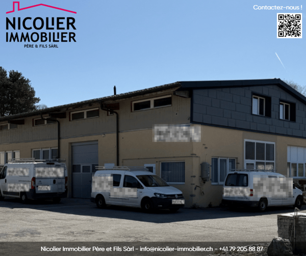 Halle industrielle avec bureau 1