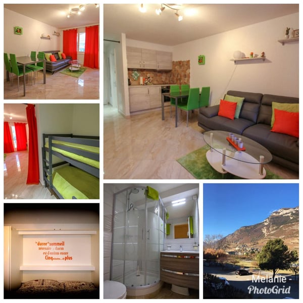Studio meublé rénové avec terrasse – Saillon-les-Bains