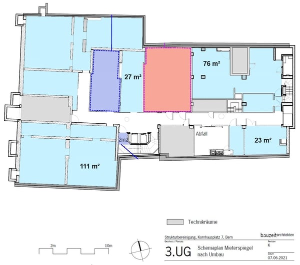 Lagerräume zwischen 11-111 m² im 3. UG 7