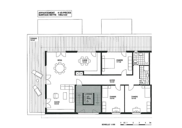 Superbe appartement de 1.5 pièces attique 12