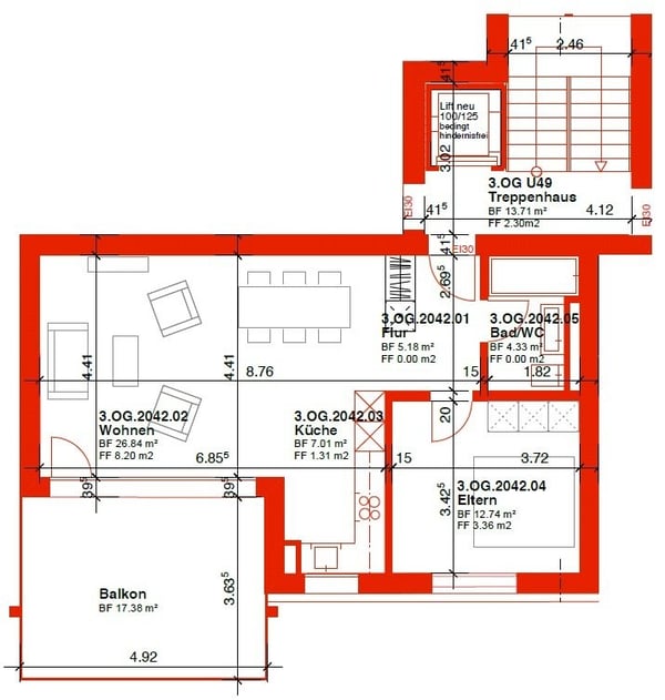 Topmoderne 2.5-ZW à 60 m² mit grossem Balkon 7