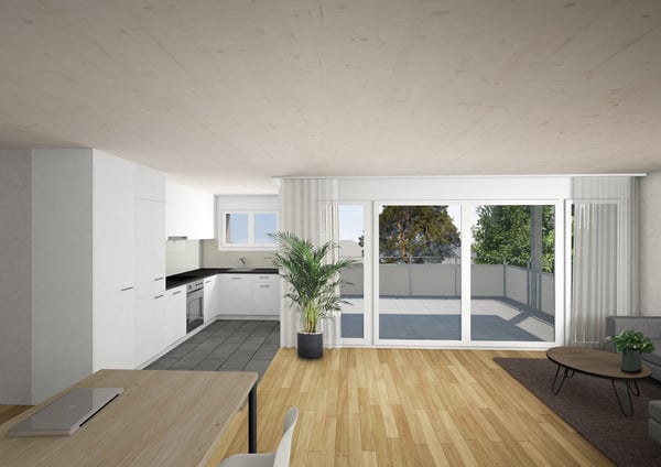 Topmoderne 2.5-ZW à 60 m² mit grossem Balkon 2