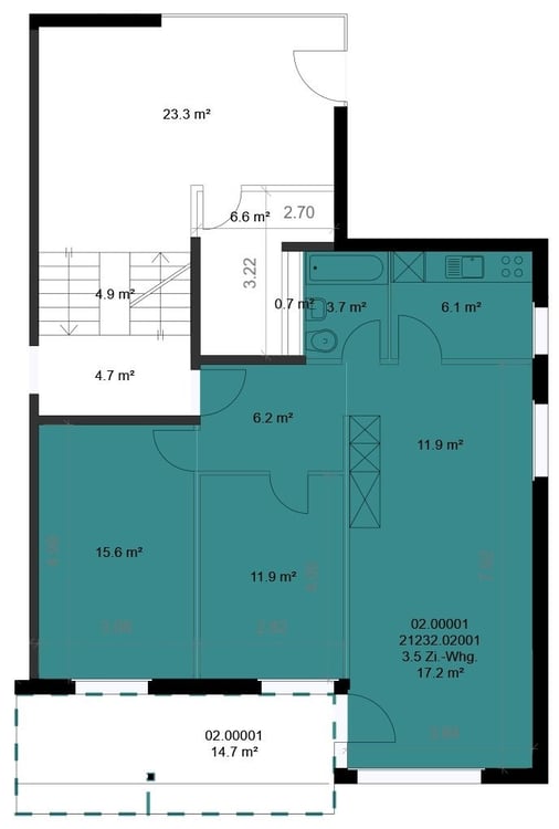 Moderne 3.5-ZW à 72 m² im EG mit Bergsicht 9