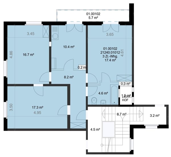 Mitten in der Länggasse: 3-ZW an 74 m² im 1. OG 9