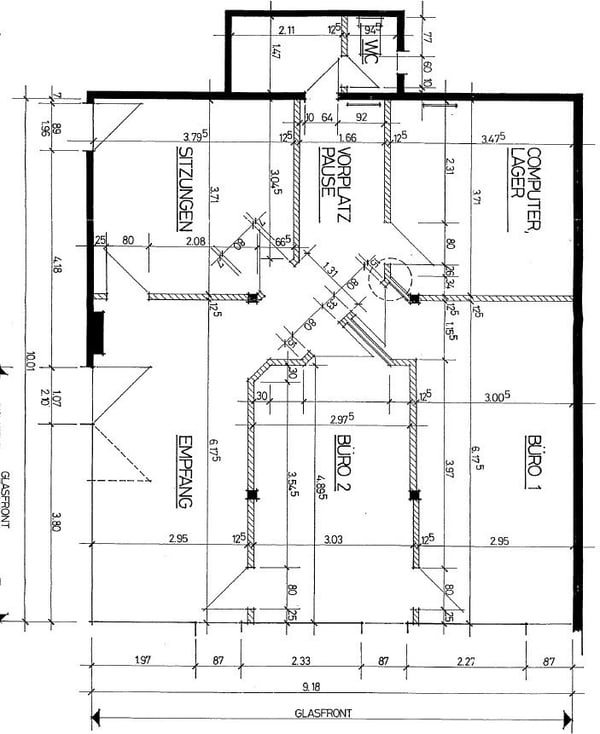 Büro-Praxis-Geschäfts-Räumlichkeiten (4 Räume+WC) ca. 97m2 im EG 11