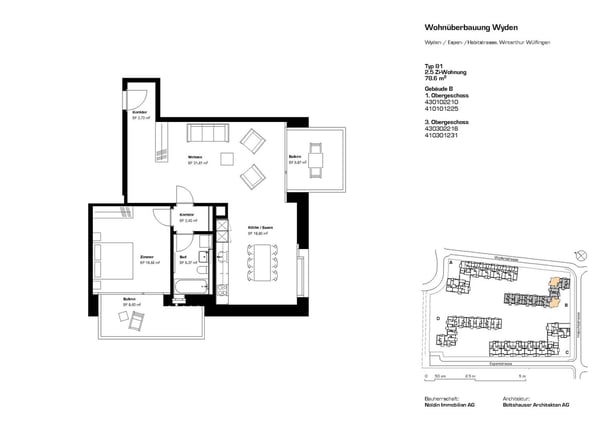 Grosszügige 2.5 Zimmer-Wohnung mit zwei Balkonen, Wohnerlebnis im Grünen, gut vernetzt 7