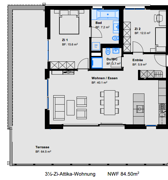 tolle Attika-Wohnung zu vermieten 7