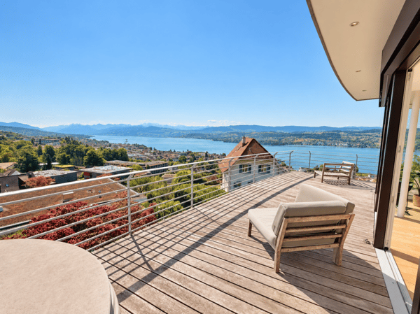 Befristete Vermietung: Exklusives 7.5-Zimmer-Architektenhaus mit Seesicht, Pool und Dachterrasse 11