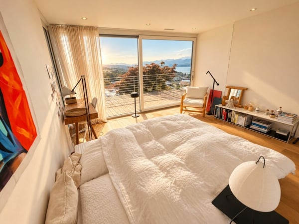 Befristete Vermietung: Exklusives 7.5-Zimmer-Architektenhaus mit Seesicht, Pool und Dachterrasse 12