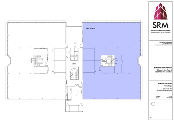 Magnifique locaux d'env. 1310m2 au 1er étage du CTN 8 3