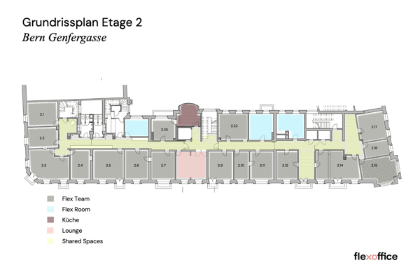 Flexible & moderne Büroflächen im FlexOffice Bern Genfergasse 12