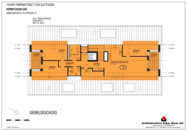 Aussergewöhnliche 4½-Zimmer Dachwohnung Nr. 7.9 13