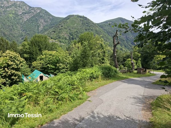 Authentisches Rustico an ruhiger Alleinlage mit freier Sicht in die Bergwelt und 3000 m2 Grundstück sowie bewilligtem Ausbauprojekt 2