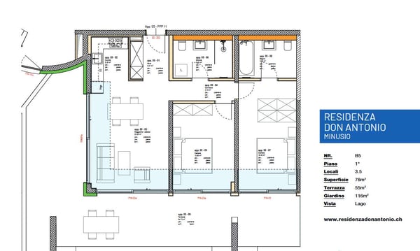 Minusio - 3.5 con giardino e vista lago 7