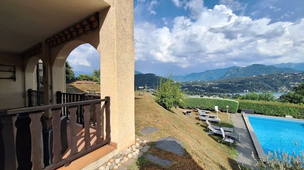 Vista lago,  Spazioso appartamento di 1.5 locali con Terrazza,  piscina ad Agno 8