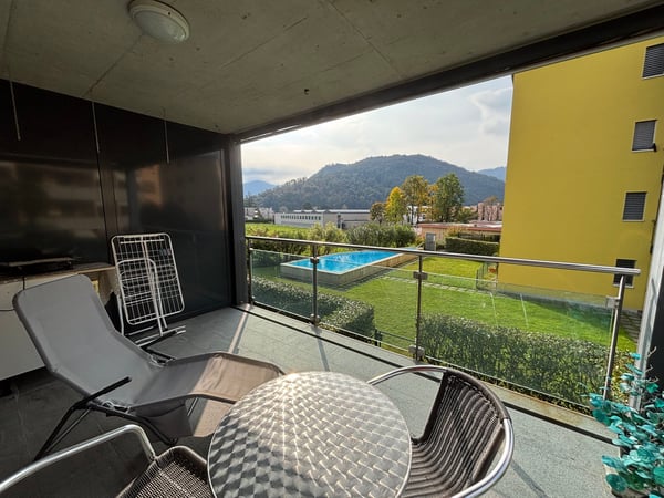 Moderno 1,5/2 locali ammobiliato con terrazzo e piscina 4