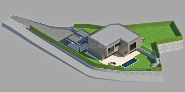 Esclusiva villa moderna da costruire a Dino – progetto approvato 2