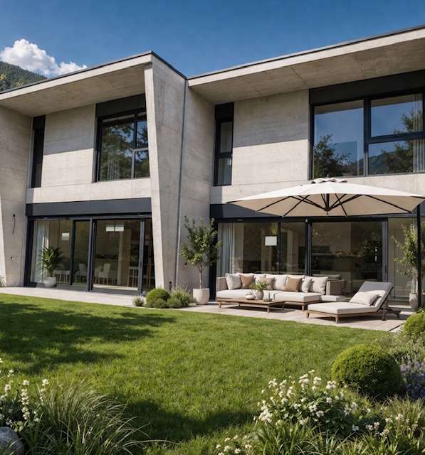 Elegante villetta nuova con giardino in zona residenziale immersa nel 1
