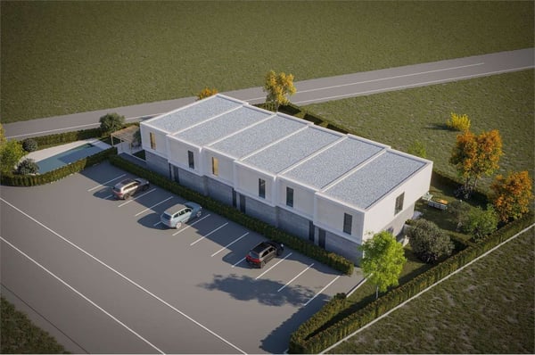 Nuova villetta a schiera con giardino privato e piscina 11