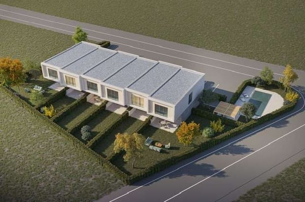 Nuova villetta a schiera con giardino privato e piscina 9