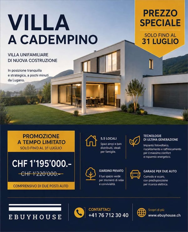 VILLA NUOVA A CADEMPINO IN PROMOZIONE