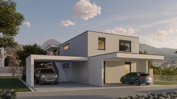 RANCATE: 1.5 loc. in villetta bifamiliare - nuova edificazione 2