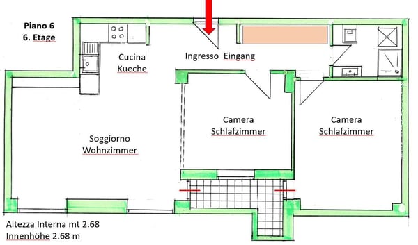 LUGANO CASSARATE: 1.5 loc. ristrutturato in zona Lungolago 7