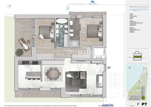 Appartamento a lago con giardino 7
