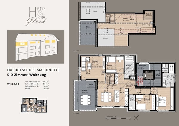 Hans im Glück - Exklusive 5-Zimmer-Dachmaisonette Wohnung mit Galerie 5