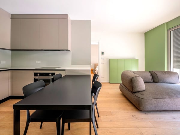 Nuovissimo appartamento 1.5 locali con giardino privato e portico 2