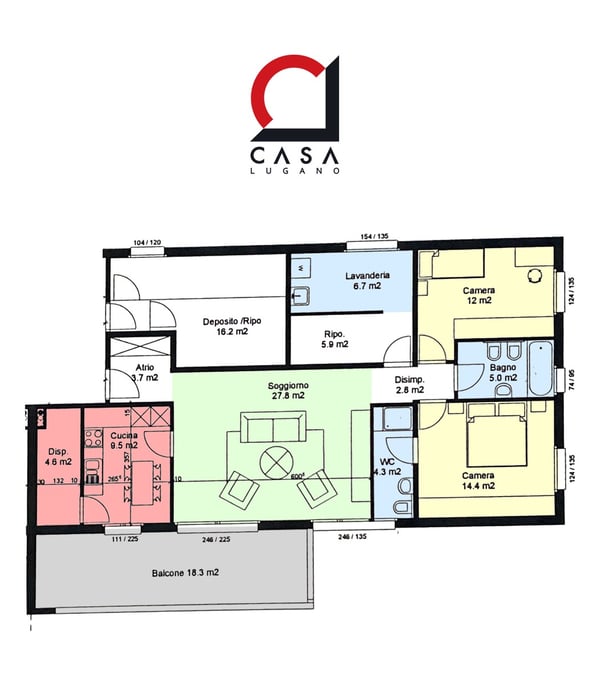 Appartamento 1.5 locali con terrazza e giardino inclusi a Bellinzona 12