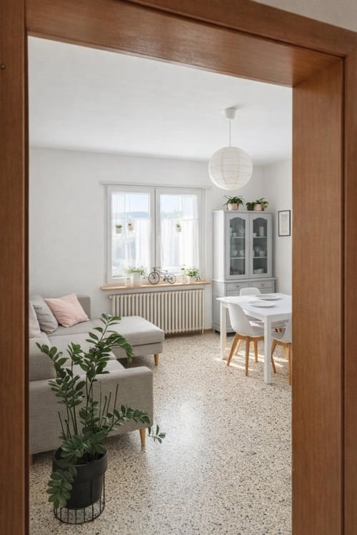 Bifamiliare 4,5 e 4,5 con giardino, tre terrazzi e grande soffitta. 4