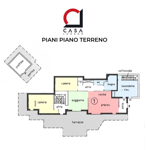Duplex 4,5 in bifamiliare con panorama, giardino privato e grottino. 11