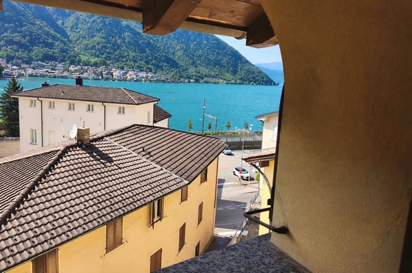 Elegante 4,5 vista lago ristrutturato con giardino privato a Capolago 11