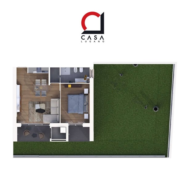 Nuovissimo appartamento 2.5 locali con giardino privato e portico 15
