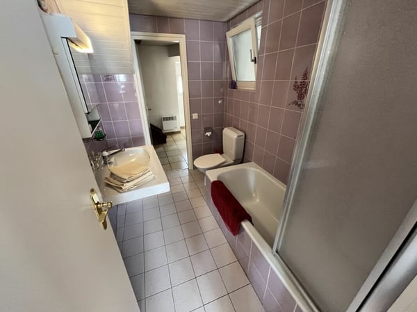 Casa bifamigliare a schiera centrale di 2 + 3.5 locali, con corte 14