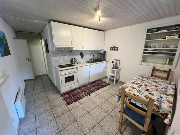 Casa bifamigliare a schiera centrale di 2 + 3.5 locali, con corte 4
