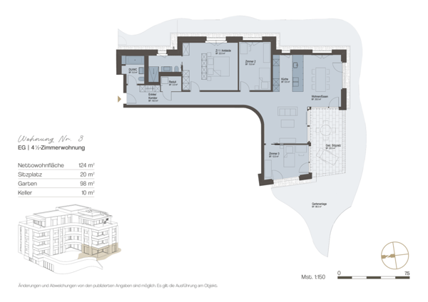 «Felice» Vitznau - 4½-Zimmer-Gartenwohnung mit grosszügigem Aussenbereich 2