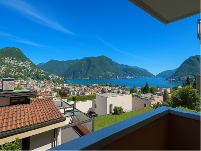 Affascinante appartamento di 1.5 locali con vista panoramica a Massagno