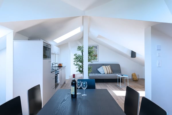 Helle 1 Zimmer Dachwohnung mit Aussicht in Zürich Wiedikon 4