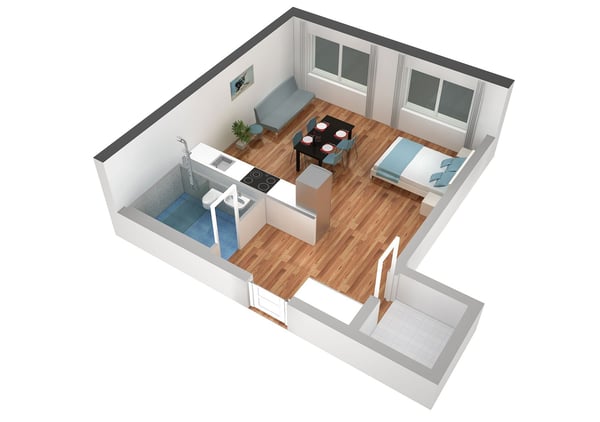 Modernes 2.5-Zimmer-Studio in Basel 12