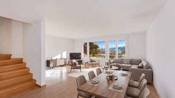 4.5-Zimmer-Reihen-Eckhaus mit grossem Garten und toller Aussicht 1