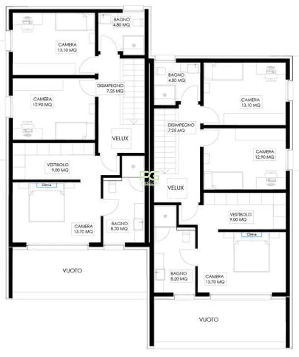 Grandi ville gemelle con ampio giardino 8