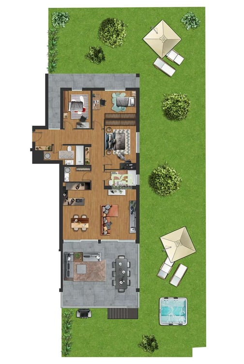 Nuovo appartamento 5.5 locali con grande giardino e terrazze 9