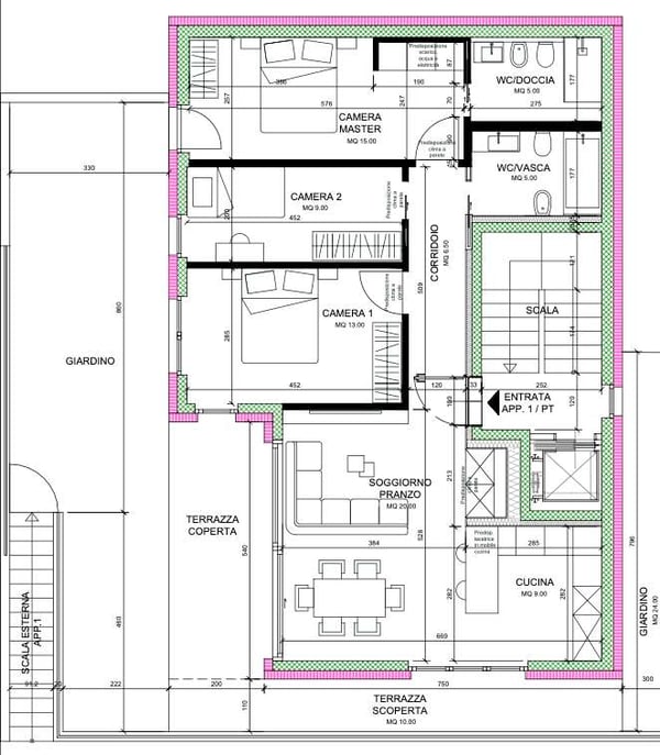 Manno - 4.5 locali con giardino in costruzione 5