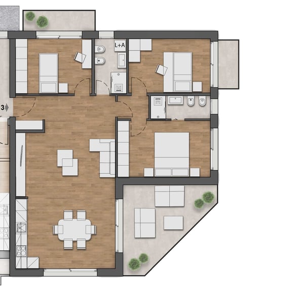 Elegante 4.5 Locali con terrazza privata – Residenza Castellanza 3