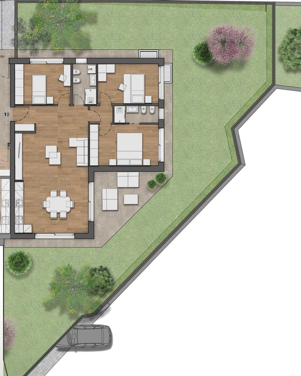 ✨Exklusives 4.5-Zimmer-Wohnung mit großem privatem Garten 3